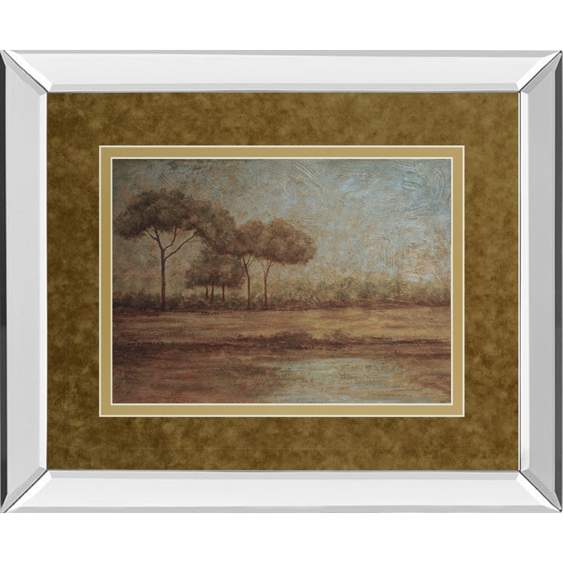 Woodland Sanctuary By Veronica Faust – Mirror Framed Print Wall Art – Dark Brown