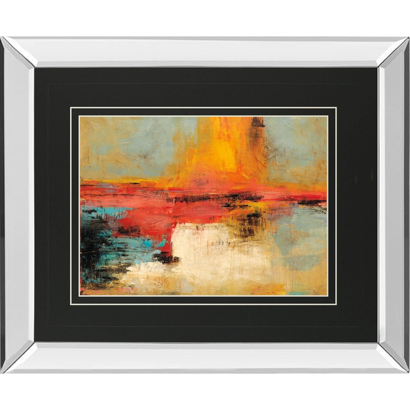 Acertijo By Santos Villareal – Mirror Framed Print Wall Art – Red