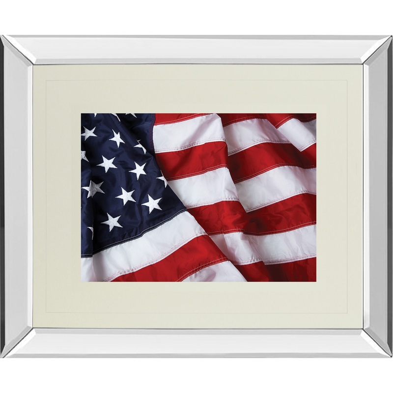 American Flag By Kikk Brilliantly – Mirror Framed Wall Art – Red
