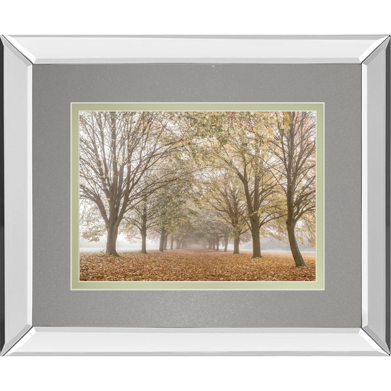 Autumn’s Peace By Frank A – Mirror Framed Print Wall Art – Dark Gray