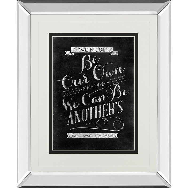 Be Our Own By Sd Graphic – Mirror Framed Print Wall Art – Black