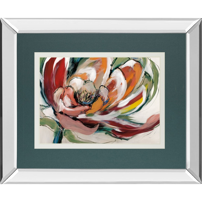 Bloomed I By Fitsimmons, A. – Mirror Framed Print Wall Art – Red