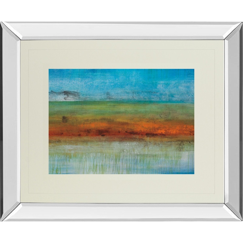 Brisbane By Brent Foreman – Mirror Framed Print Wall Art – Orange
