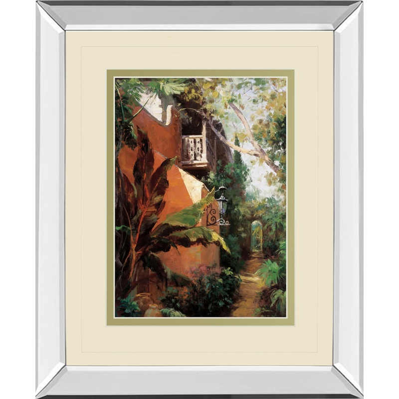 Carmino Hermoso By Hali – Mirror Framed Print Wall Art – Green