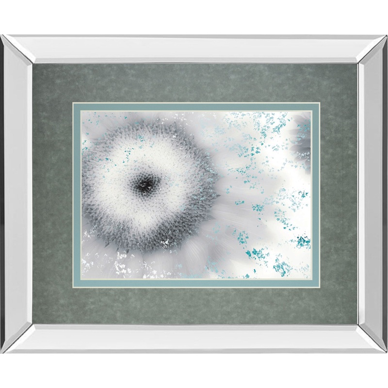 Crystalline By Marvin Pelkey – Mirror Framed Print Wall Art – Blue