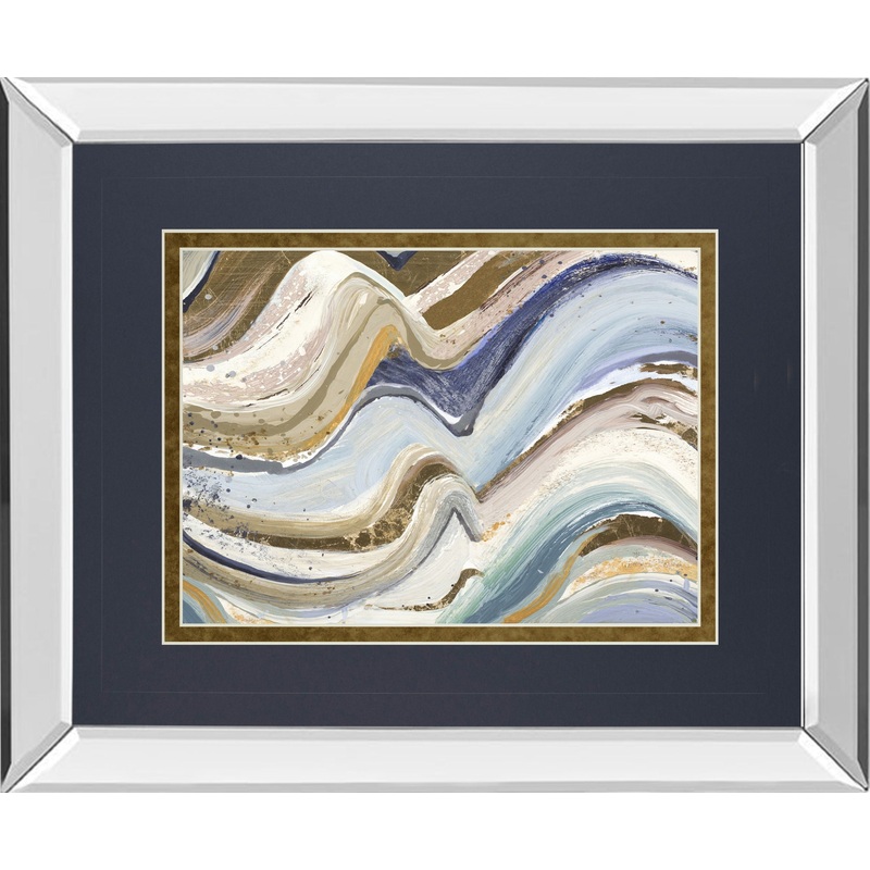 Earth Tone New Concept By Patricia Pinto – Mirror Framed Print Wall Art – Blue