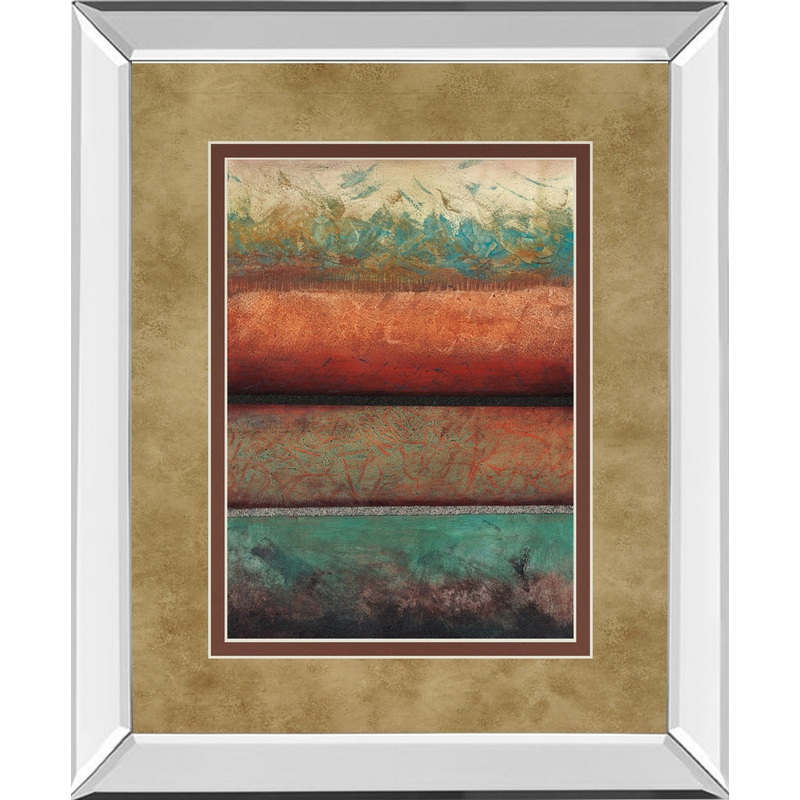 Excitement By Laurie Fields – Mirror Framed Print Wall Art – Red