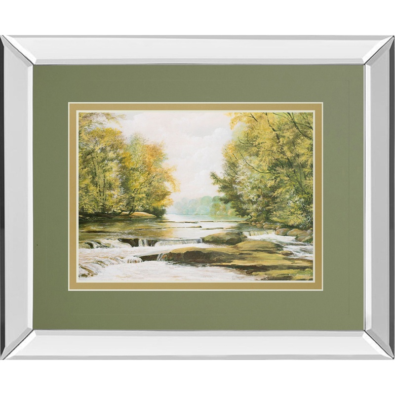 Fireman’s Park By Bruce Nawrocke – Mirror Framed Print Wall Art – Green
