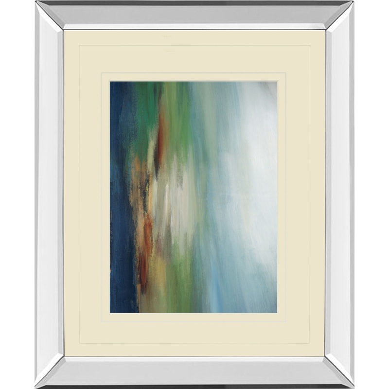 First Light By S. D’auguiar – Mirror Framed Print Wall Art – Blue
