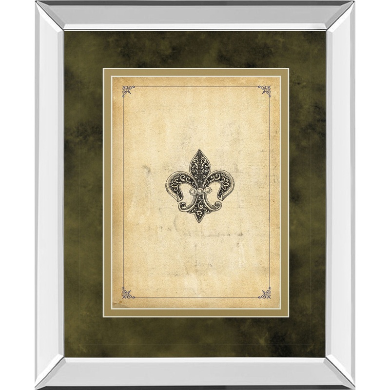 Fleur Di Lies I By Alexey Paviuts – Mirror Framed Print Wall Art – Dark Brown
