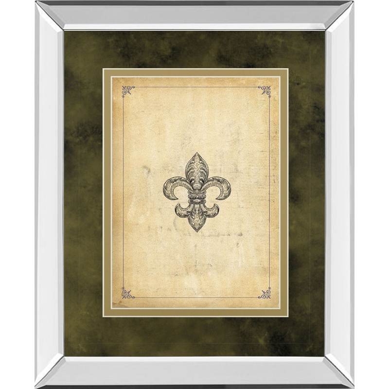 Fleur Di Lies II By Alexey Paviuts – Mirror Framed Print Wall Art – Dark Brown