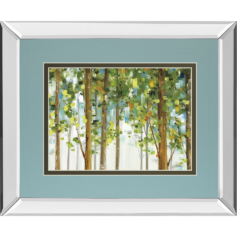 Forest Study I Crop By Lisa Audit Mirror Framed Print Wall Art – Green