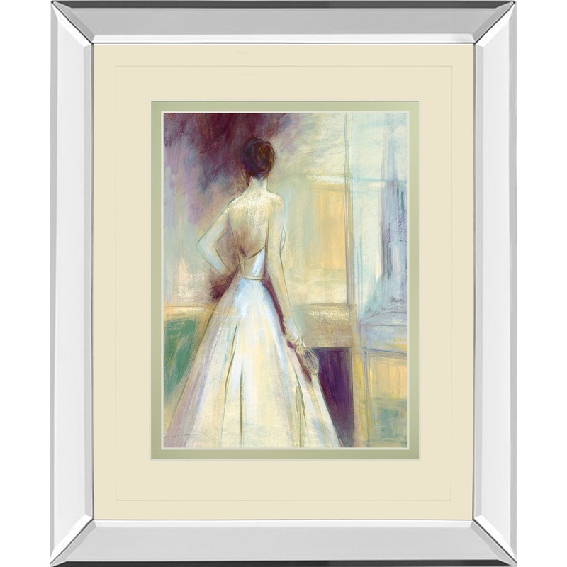 Getting Ready By Sutton – Mirror Framed Print Wall Art – Purple