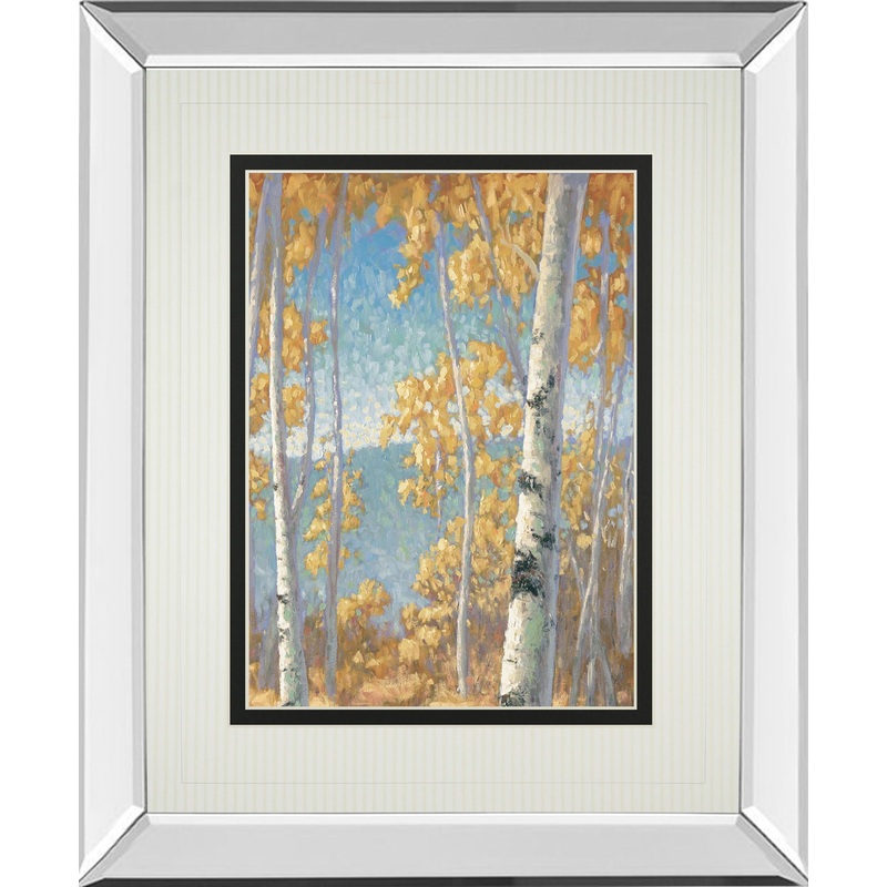 Honey Birch Il By John Macnab – Mirror Framed Print Wall Art – Yellow