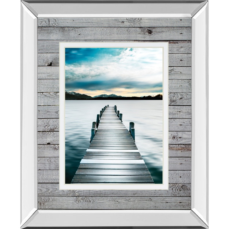 Jetty By Interfoto Danita Delimont – Mirror Framed Print Wall Art – Blue