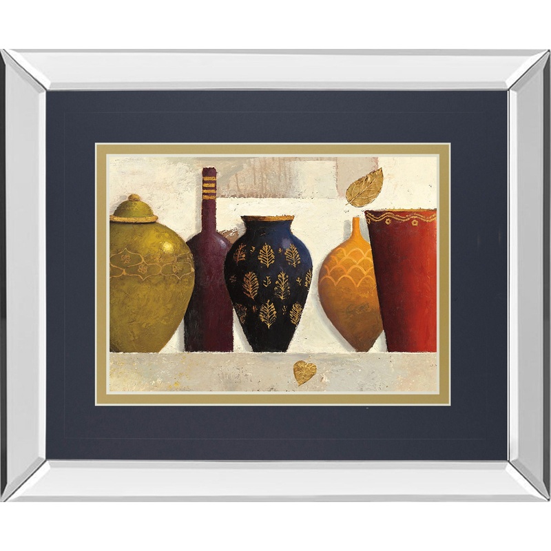 Jeweled Vessels By J. Wiens – Mirror Framed Print Wall Art – Red