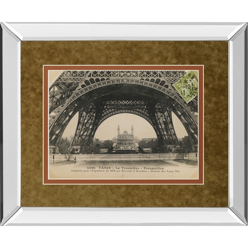 La Base De La Eifel By Wild Apple Studio – Mirror Framed Print Wall Art – Black
