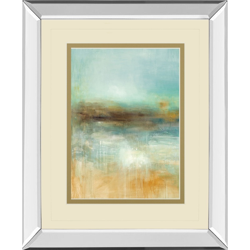 Let The Summer Sun Shine By Pasion – Mirror Framed Print Wall Art – Blue