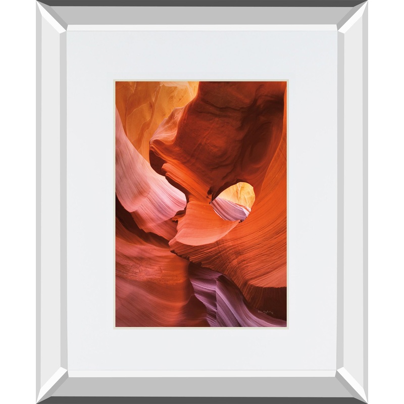 Lower Antelope Canyon Iv By Alan Majchrowicz Mirrored Frame – Red