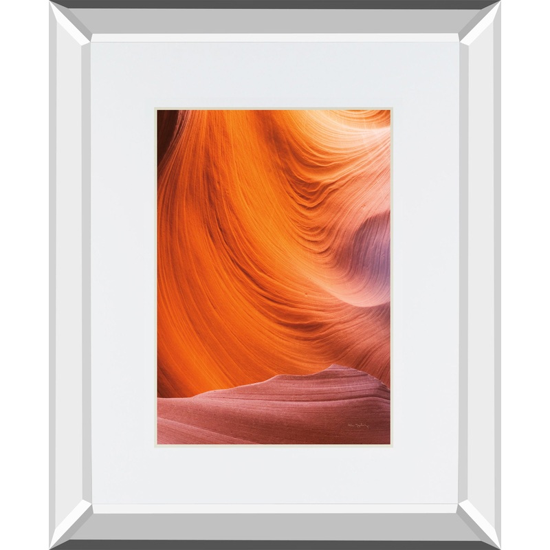 Lower Antelope Canyon Vii By Alan Majchrowicz Mirrored Frame – Red