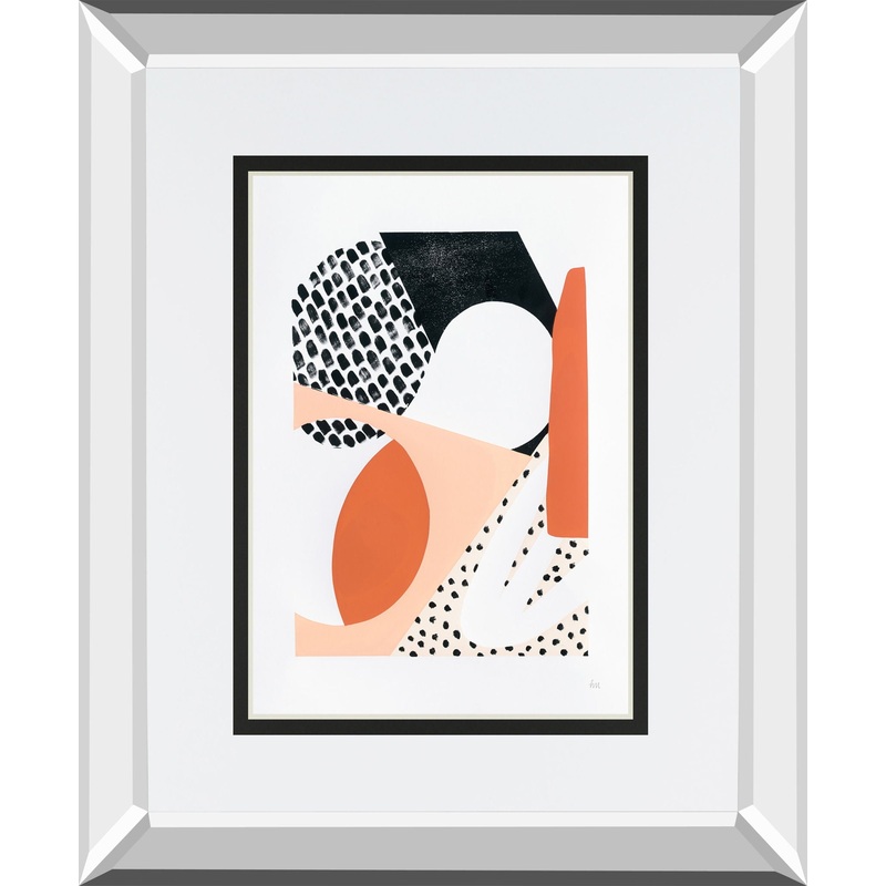 Luminous Tumble I By Laura Marshall Mirrored Frame – Red