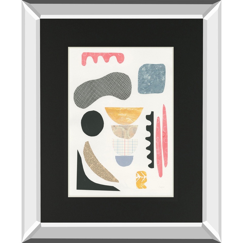 Mixed Shapes I By Courtney Prahl Mirrored Frame – Black