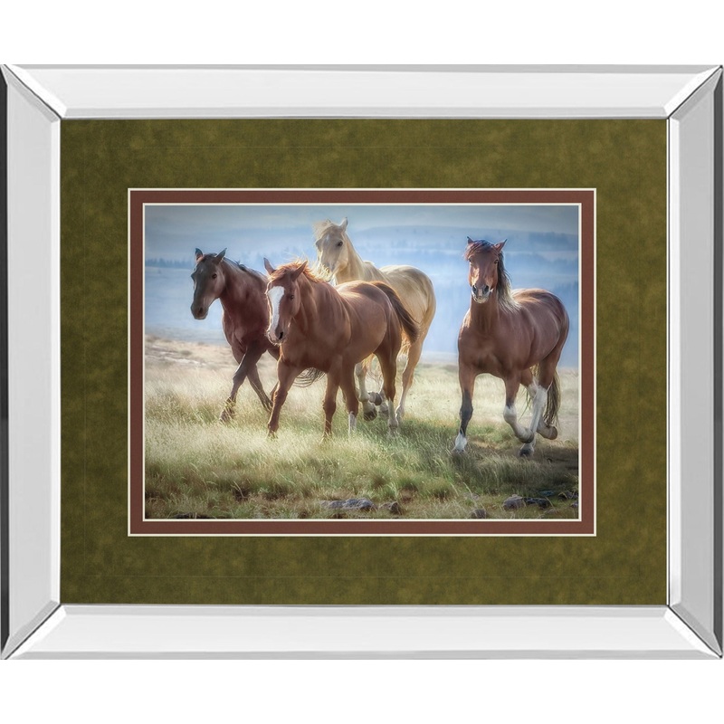 Morning Stroll By Wendy Caro – Mirror Framed Print Wall Art – White