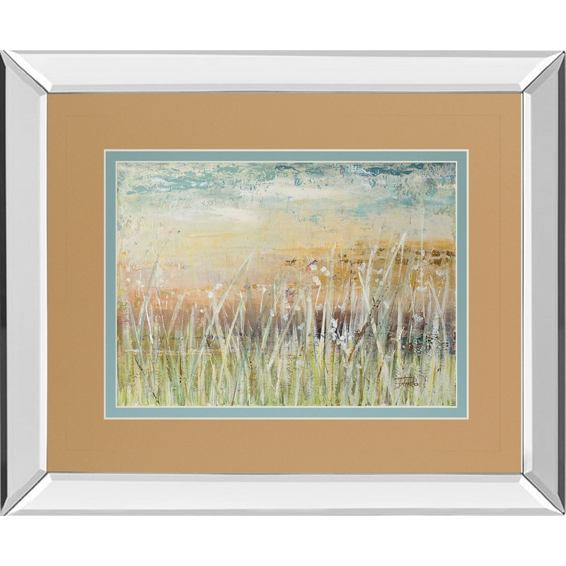 Muted Grass By Patricia Pinto – Mirror Framed Print Wall Art – Green
