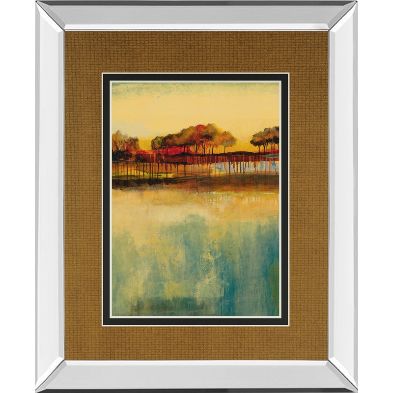 October Sky Il By George – Mirror Framed Print Wall Art – Orange