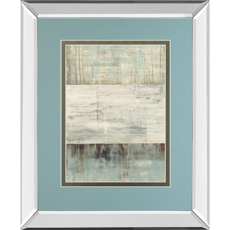 Of Fog & Snow By Heather Ross – Mirror Framed Print Wall Art – Blue