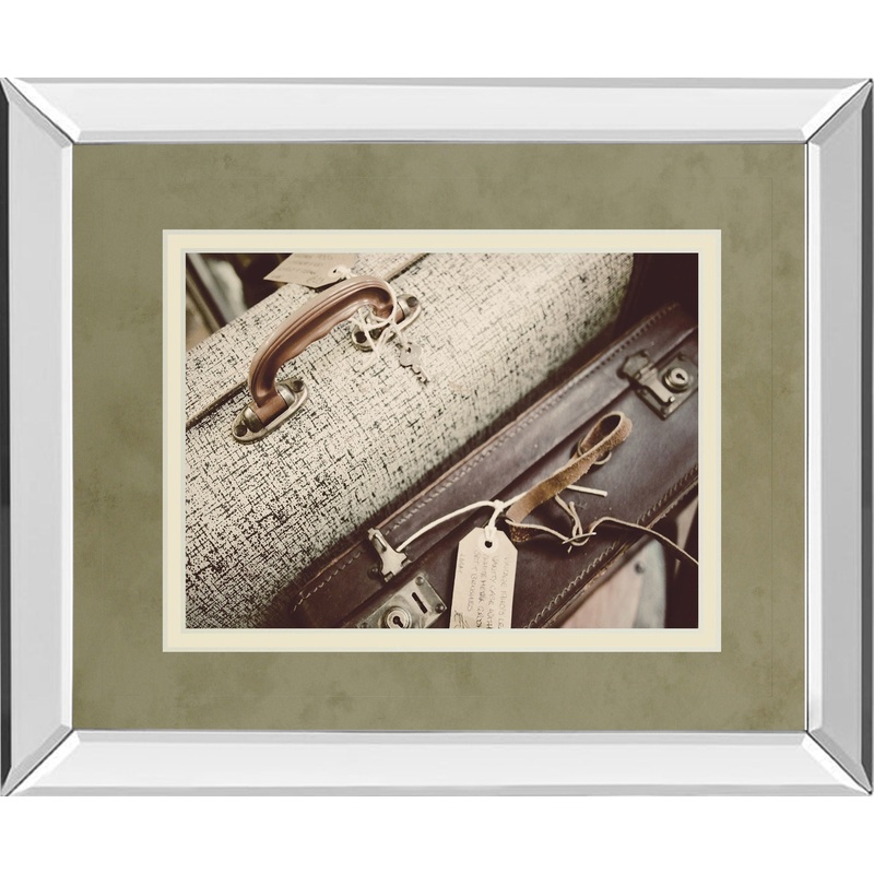 Old Travelers By Gail Peck – Mirror Framed Print Wall Art – Beige