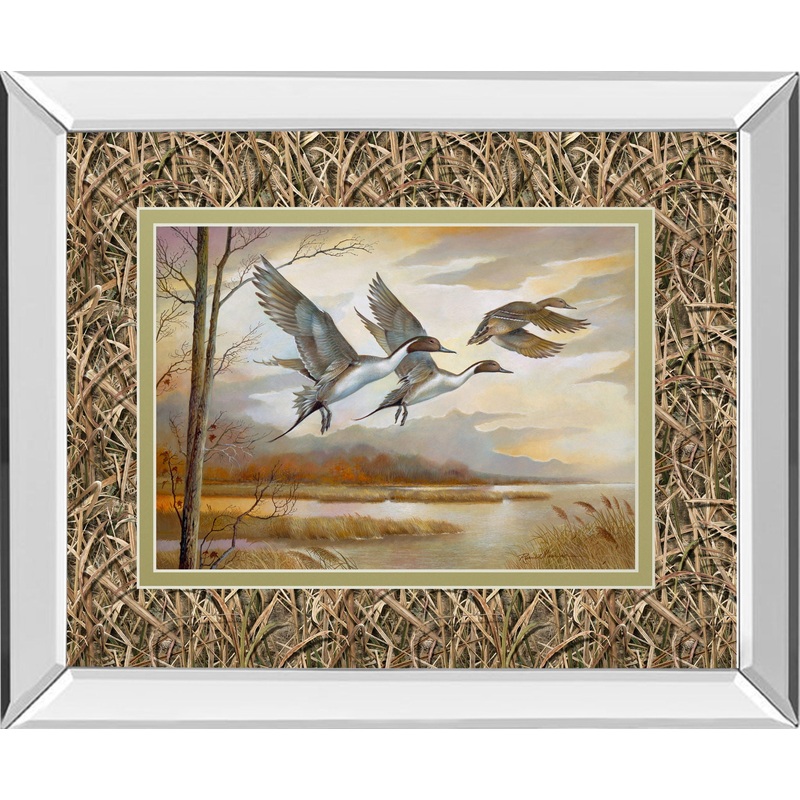 Pintails By Ruanne Manning ***Monl*** (Mirrored Frame) – Light Brown