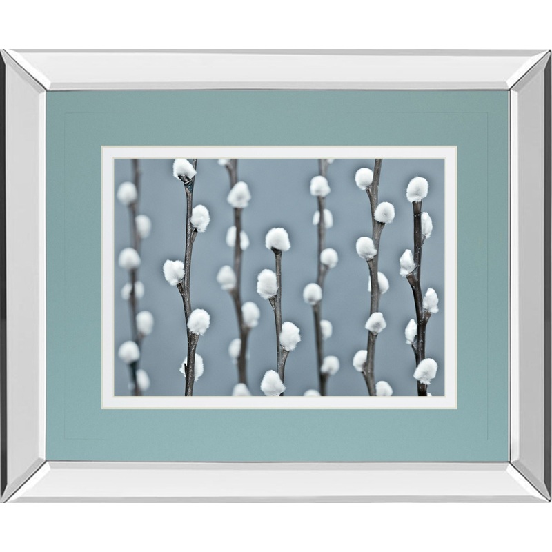 Protected By Frank Assaf – Mirror Framed Print Wall Art – Blue