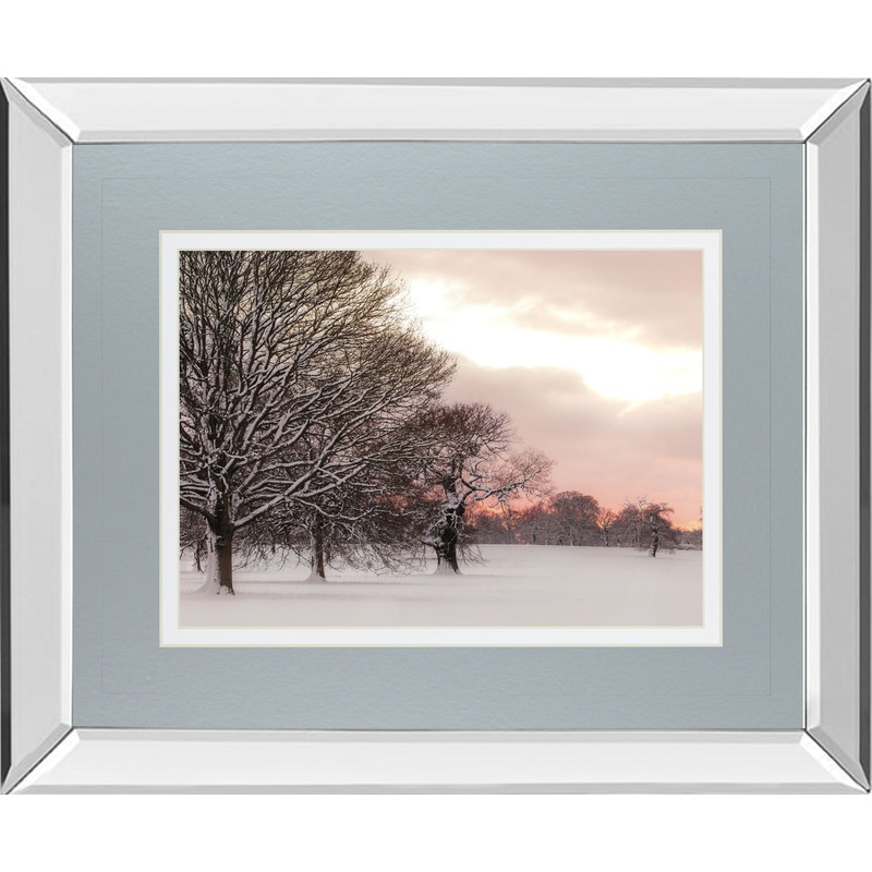Rosy Sunset By Frank Assaf – Mirror Framed Print Wall Art – White