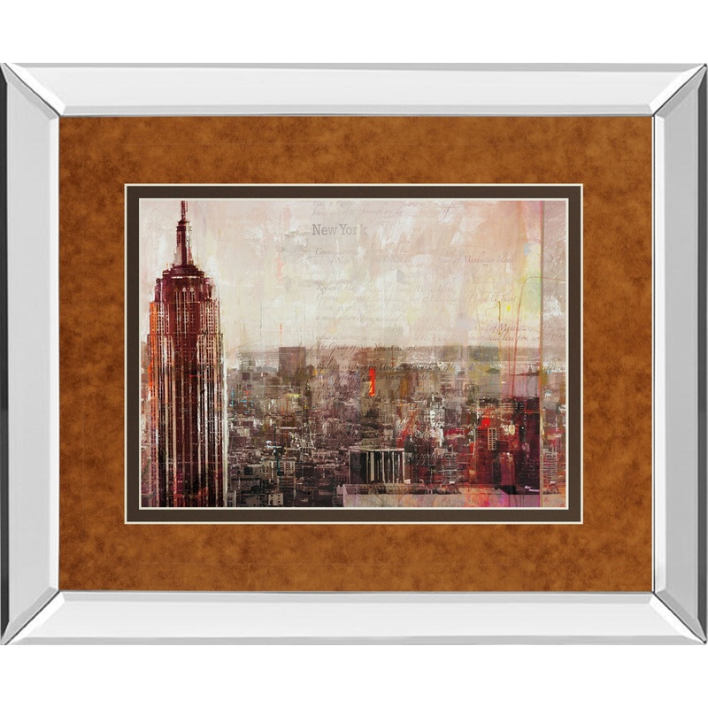 Shades Of New York By Markus Haub – Mirror Framed Print Wall Art – Red