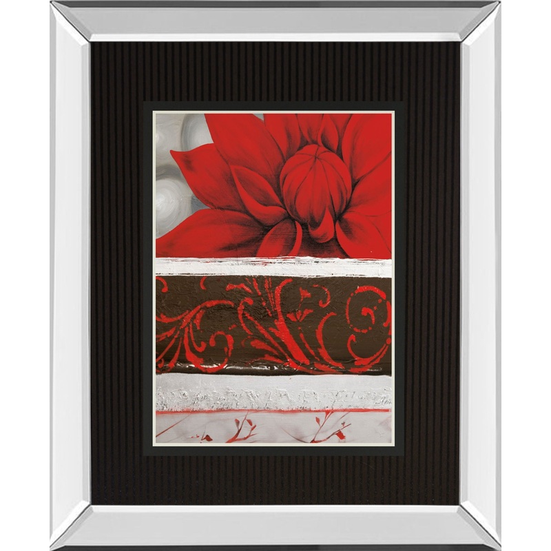 Sumptuous Red By Jasmin Zara Copley – Mirror Framed Print Wall Art – Red