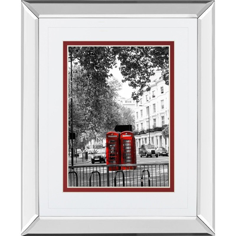 Telephone By Emily Navas – Mirror Framed Print Wall Art – Black