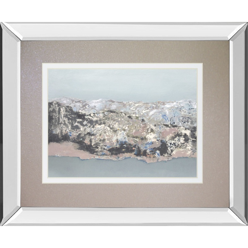 Terrain By Caroline Gold -Mirror Framed Print Wall Art – White