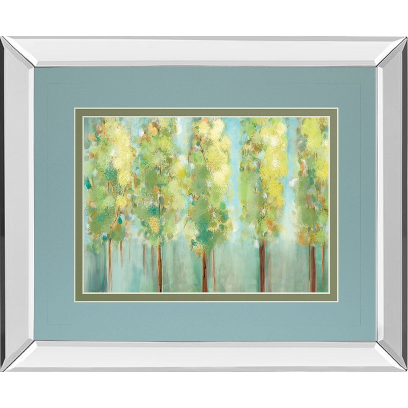 Turnwood By Susan Jill – Mirror Framed Print Wall Art – Green