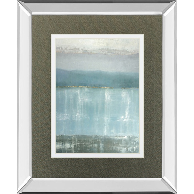 Twilight Blues By Caroline Gold – Mirror Framed Print Wall Art – Blue