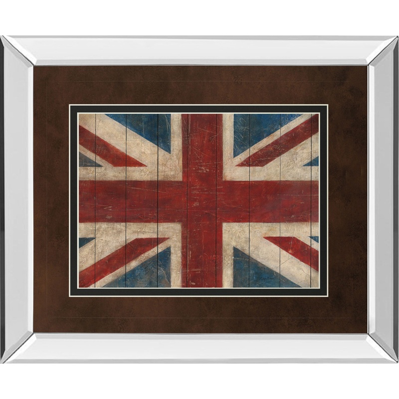 Union Jack By Avery Tillman – Mirror Framed Print Wall Art – Red