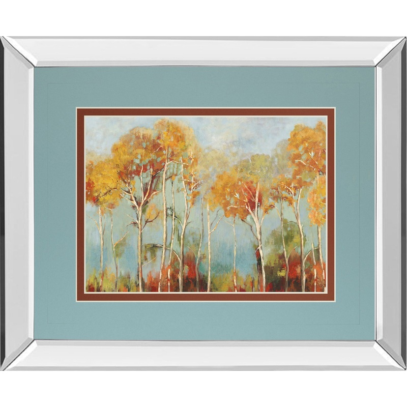 Up Front By Alison Pearce – Mirror Framed Print Wall Art – Blue