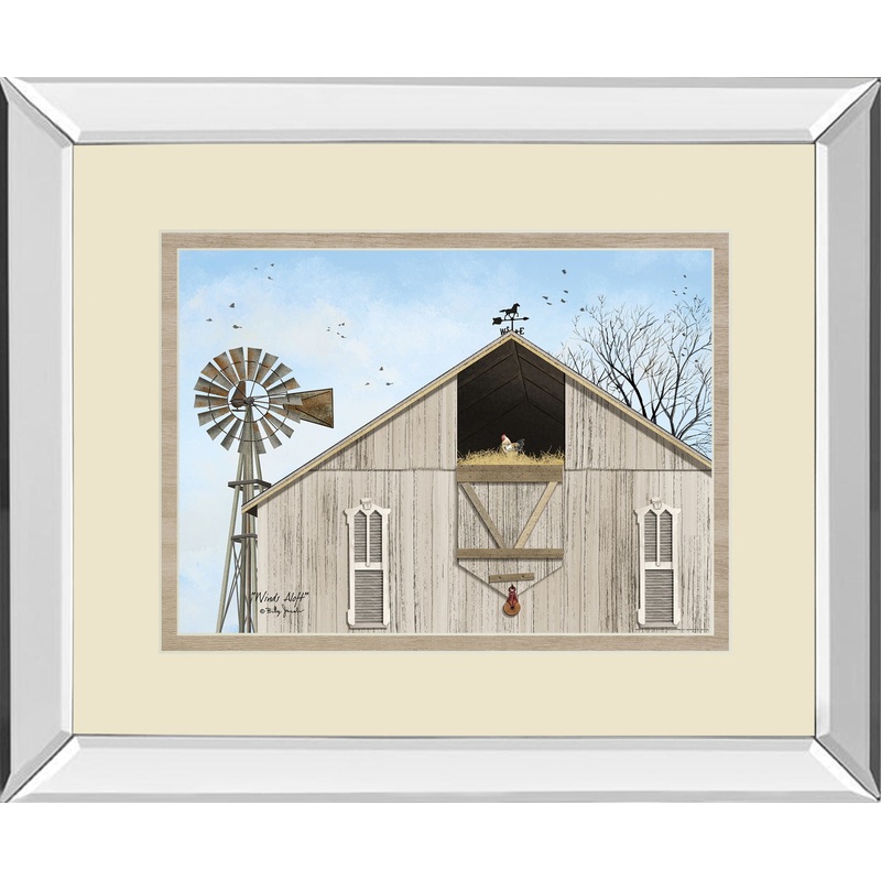 Winds Aloft By Billy Jacobs – Mirror Framed Print Wall Art – Beige