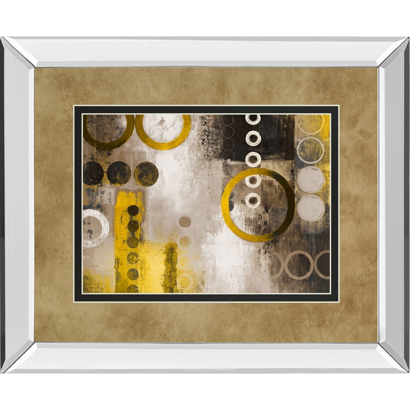 Yellow Liberated By Michael Marcon – Mirror Framed Print Wall Art – Gold
