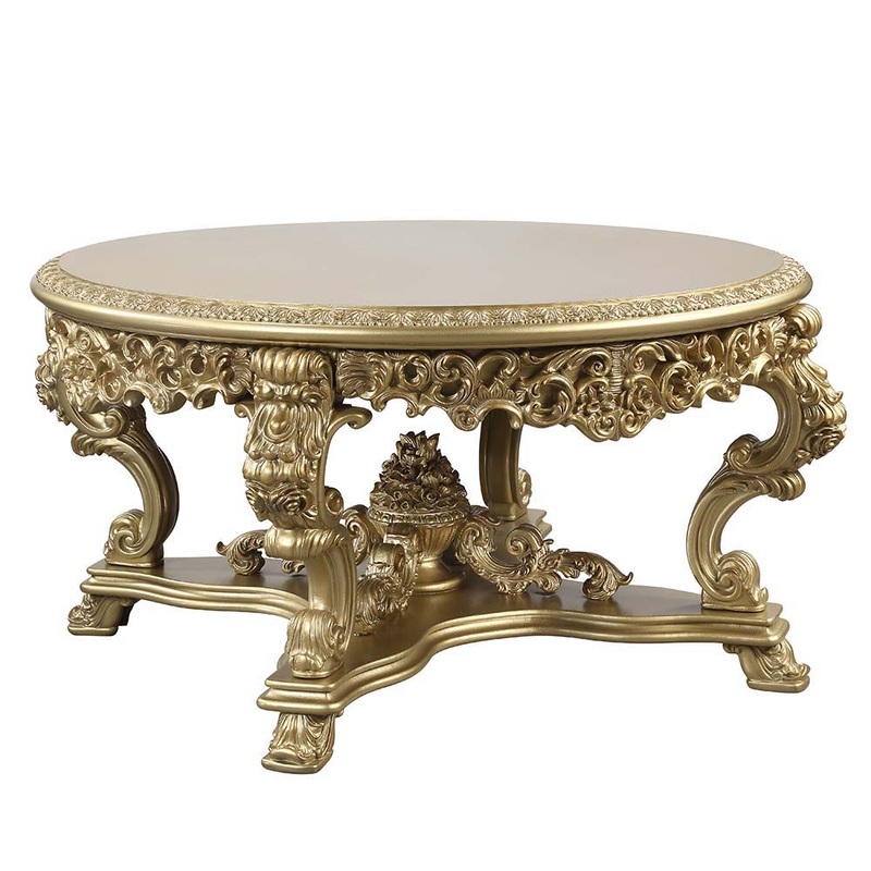 Bernadette – Dining Table – Gold Finish – 32″