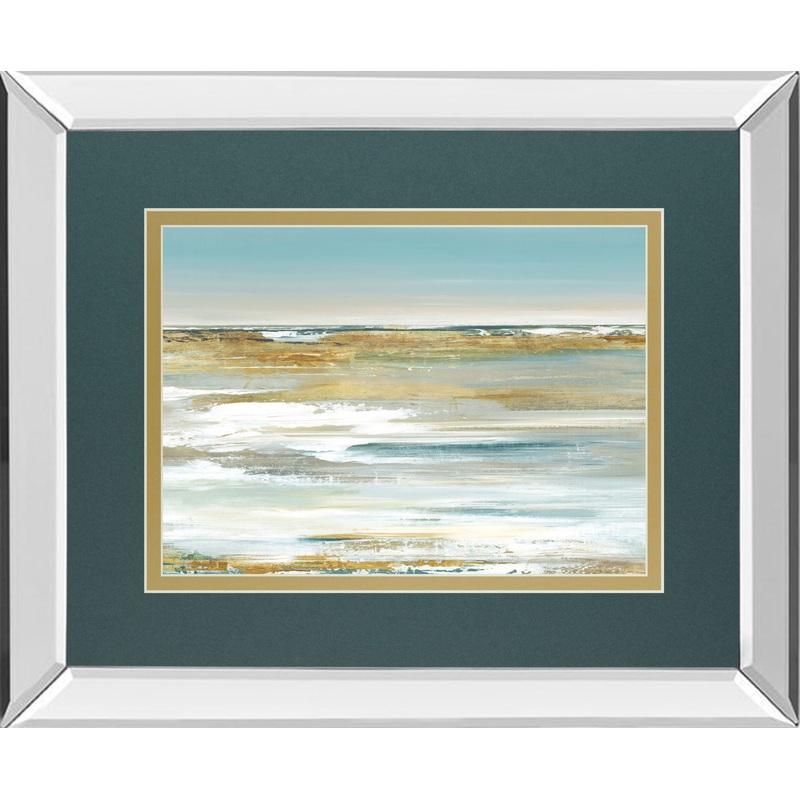Blue Horizon By Valeria Mravyan – Mirror Framed Print Wall Art – Blue