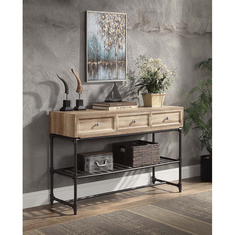 Brantley – End Table – Oak & Sandy Black Finish – 31″