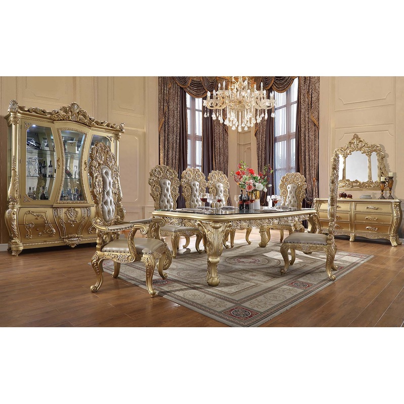 Cabriole – Dining Table – Gold Finish – 31″