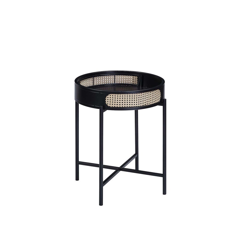 Colson – End Table – Black Finish – 24″