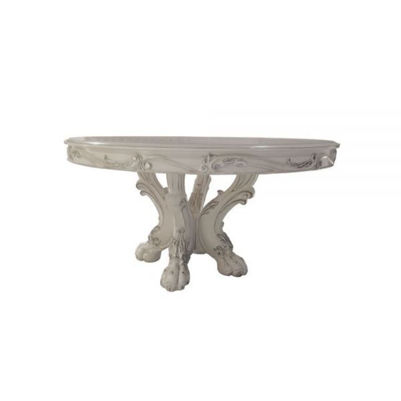 Dresden – Dining Table 60″L – Bone White Finish